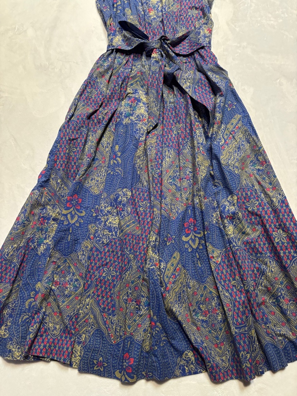 reyn spooner Navy Paisley Hawaiian Tie-Waist Maxi Dress - Picture 8 of 10